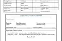 Daily Inspection Report Template New Drivers Daily Vehicle regarding Vehicle Inspection Report Template