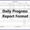 Daily Progress Report Template Unique Daily Work Report With Daily Activity Report Template