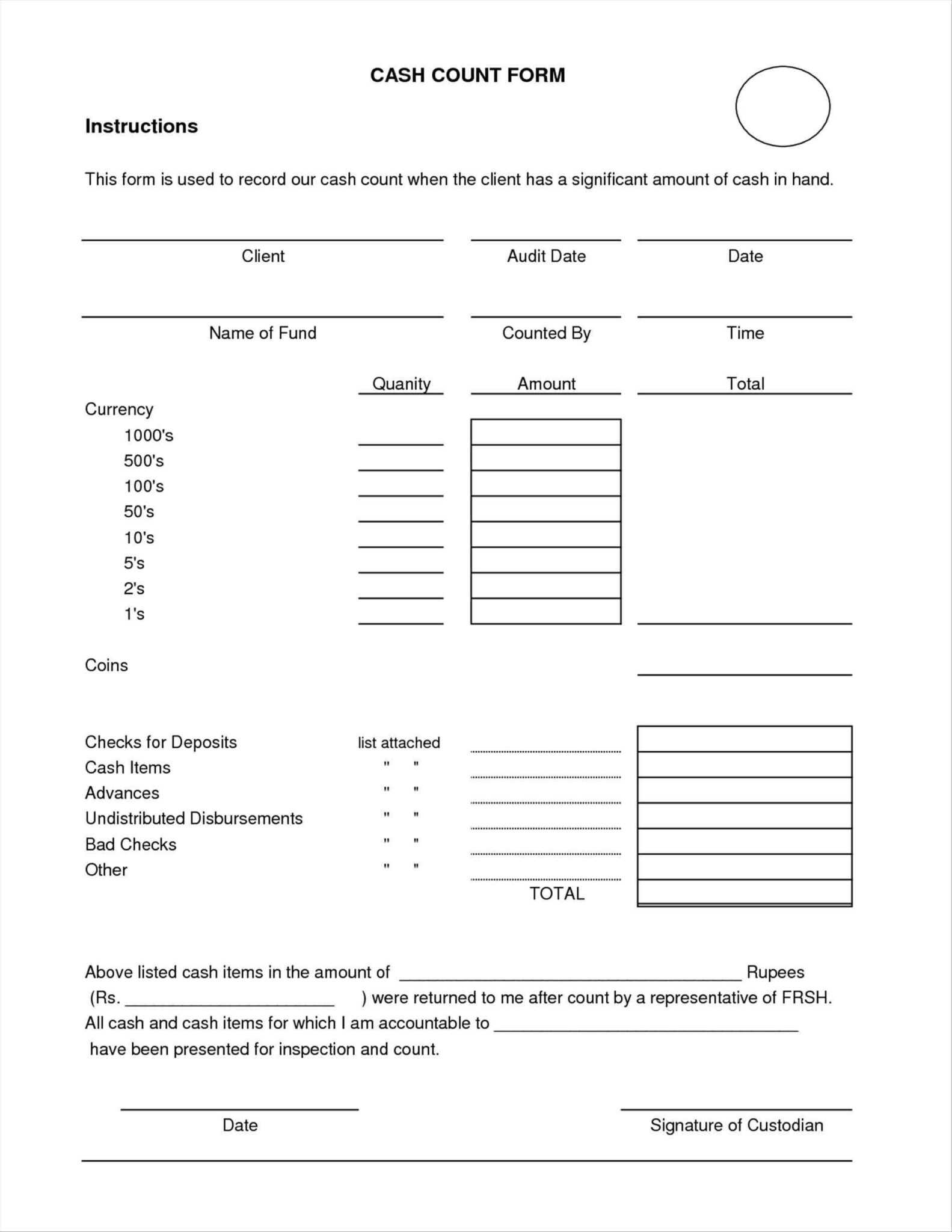 End Of Day Report Template Excel