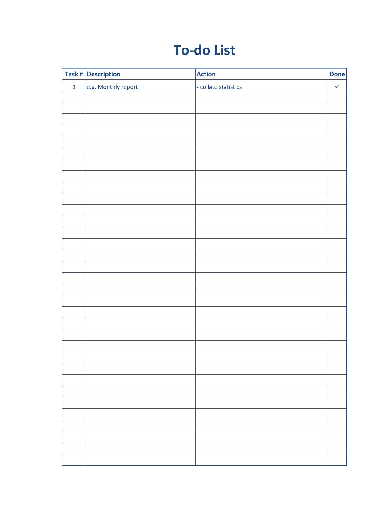Daily To Do List Template Free Printable To Do List Template Intended For Blank To Do List Template
