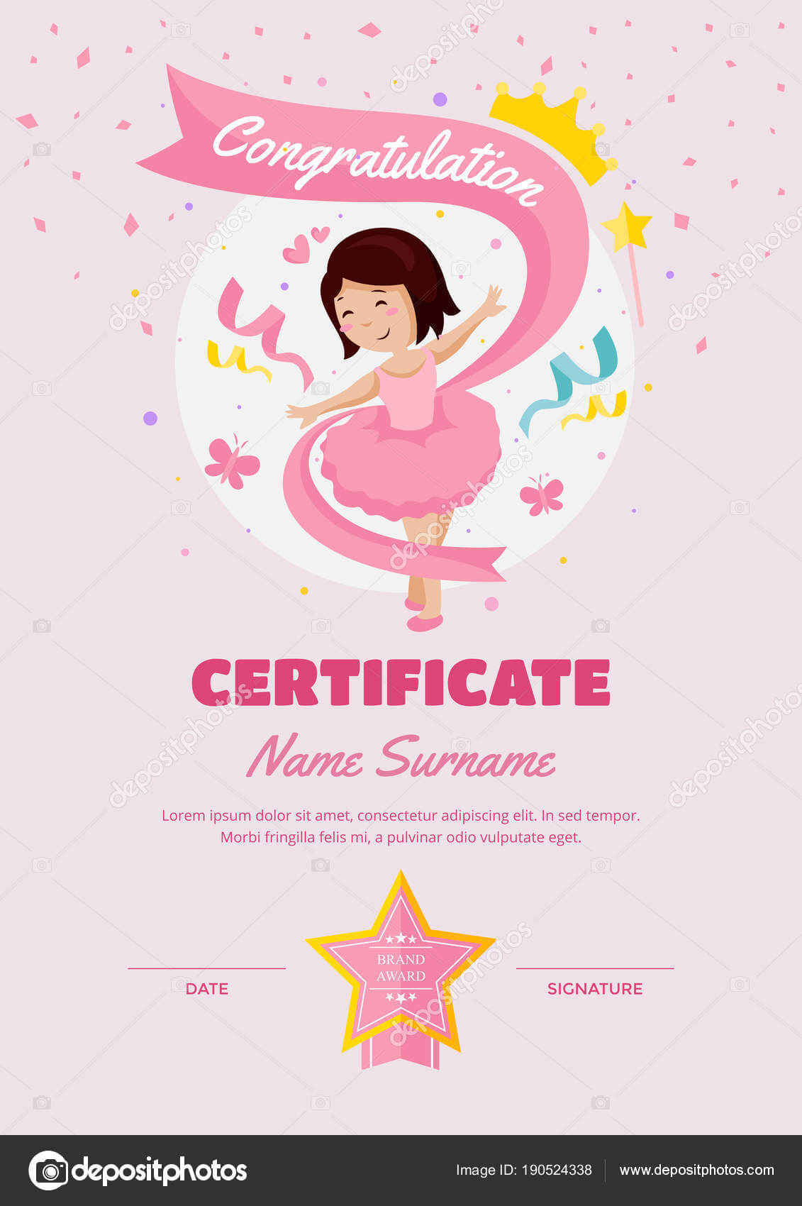 Dance Certificate Template | Cute Children Ballet Class Regarding Dance Certificate Template