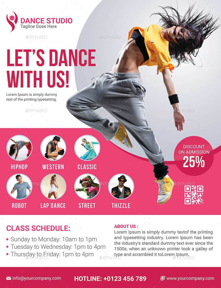 Dance Class Schedule Template – Cards Design Templates In Dance Flyer Template Word