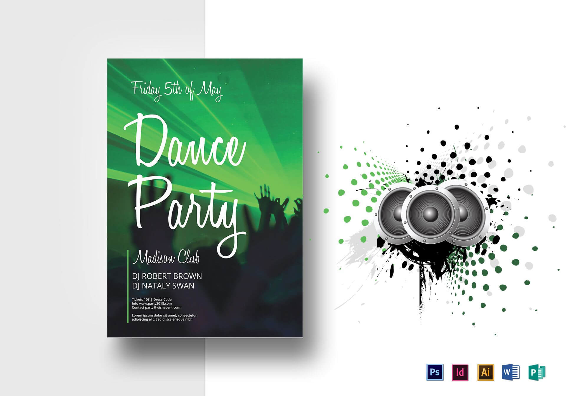 Dance Party Flyer Template Regarding Dance Flyer Template Word