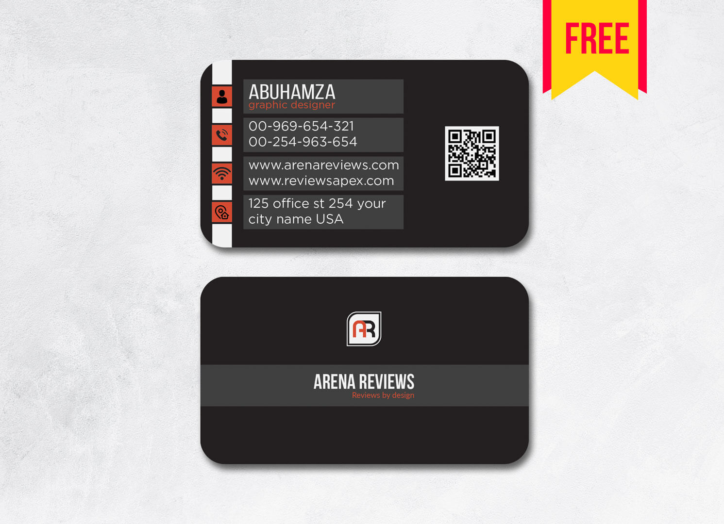 Dark Business Card Template Psd File | Free Download With Regard To Psd Visiting Card Templates
