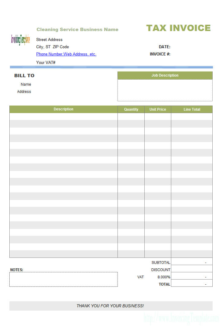 Daycare Invoice Template Pertaining To Invoice Template Word 2010