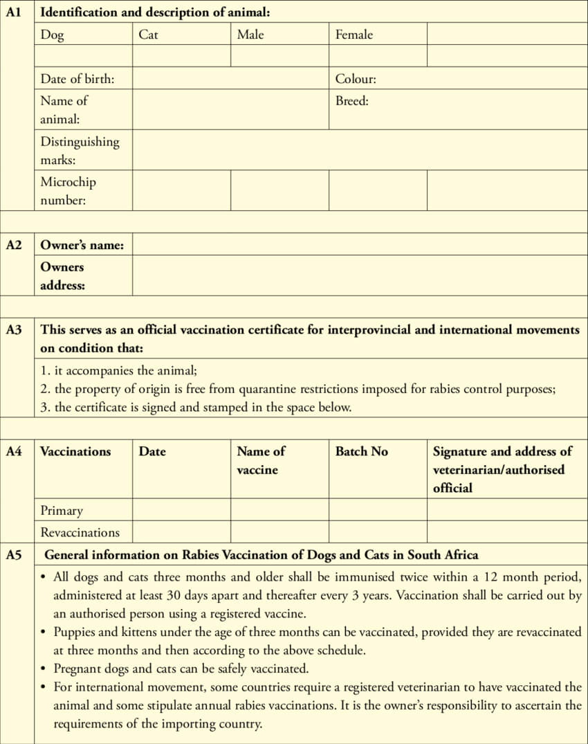 Dentity, Rabies Vaccination And Movement Certificate For Intended For Dog Vaccination Certificate Template
