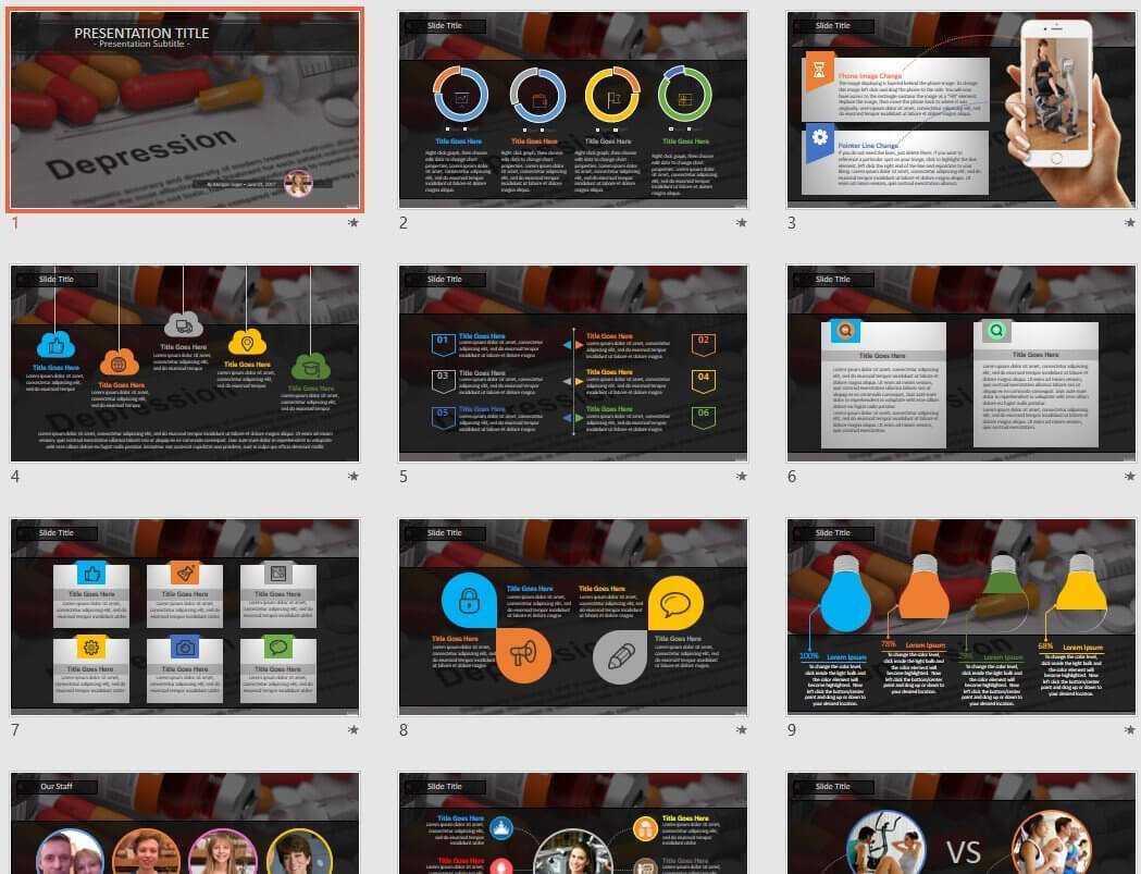 Depression Powerpoint Template #82340 Within Depression Powerpoint Template