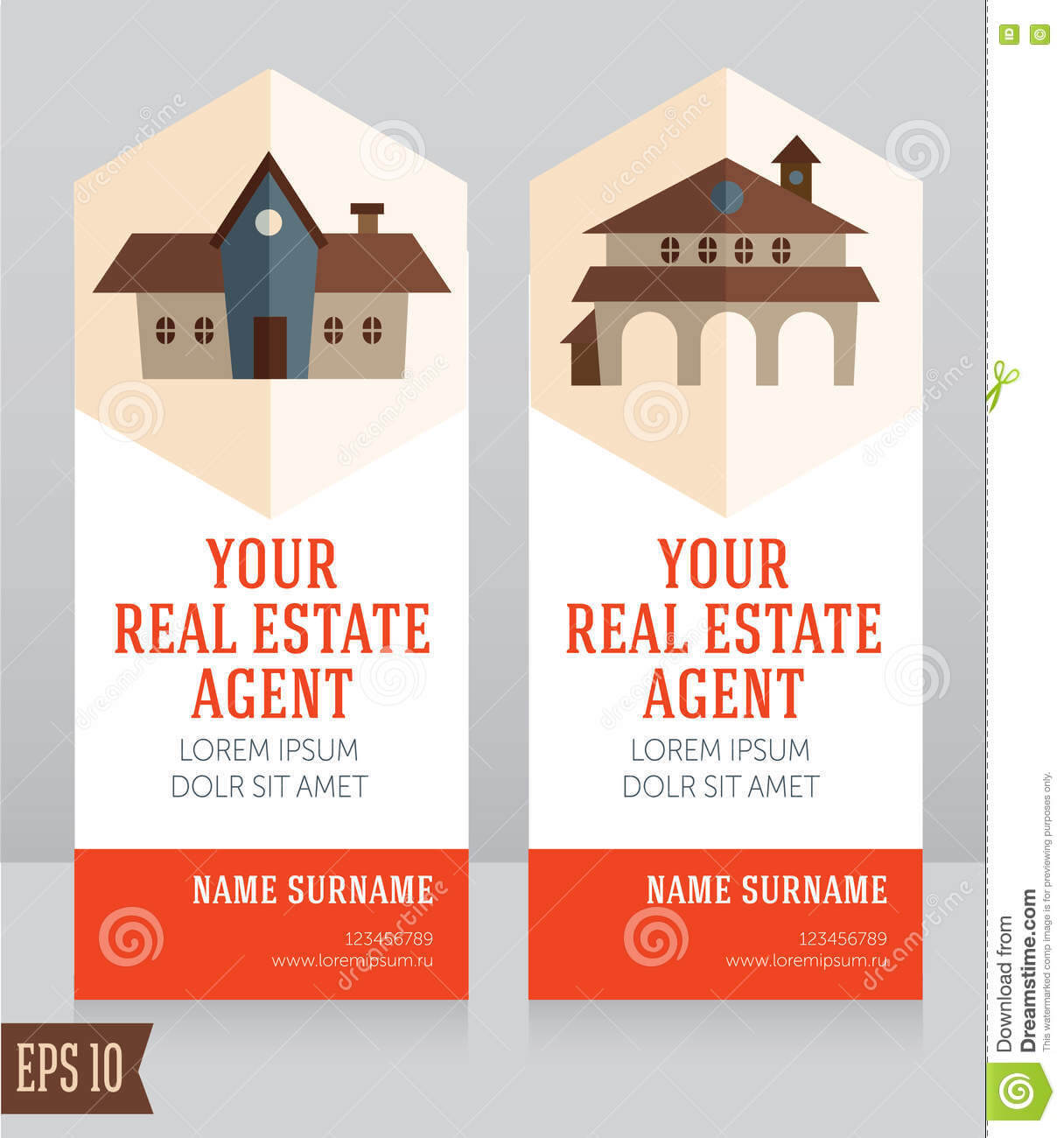 Design Template For Real Estate Agent Business Card Stock In Real Estate Agent Business Card Template