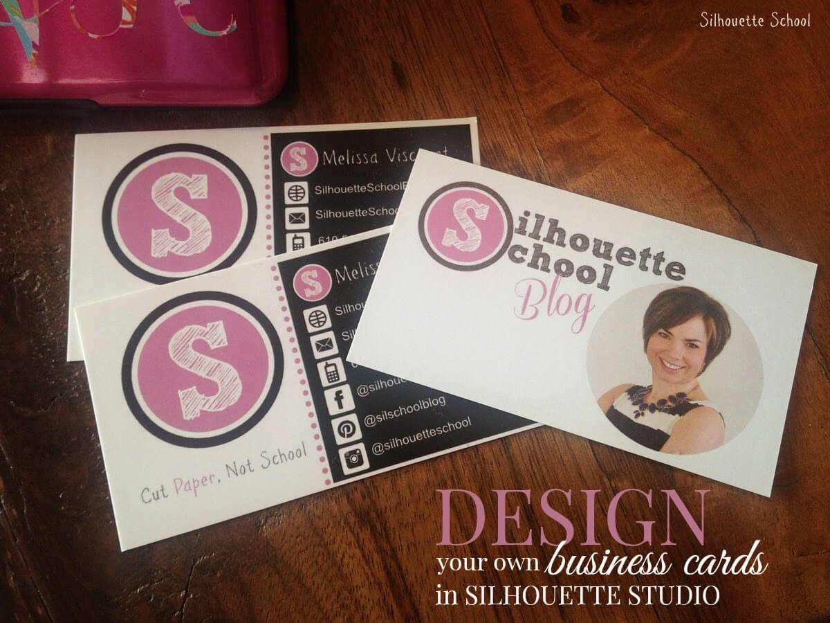 Designing Business Cards In Silhouette Studio – Silhouette Throughout Silhouette Cameo Card Templates