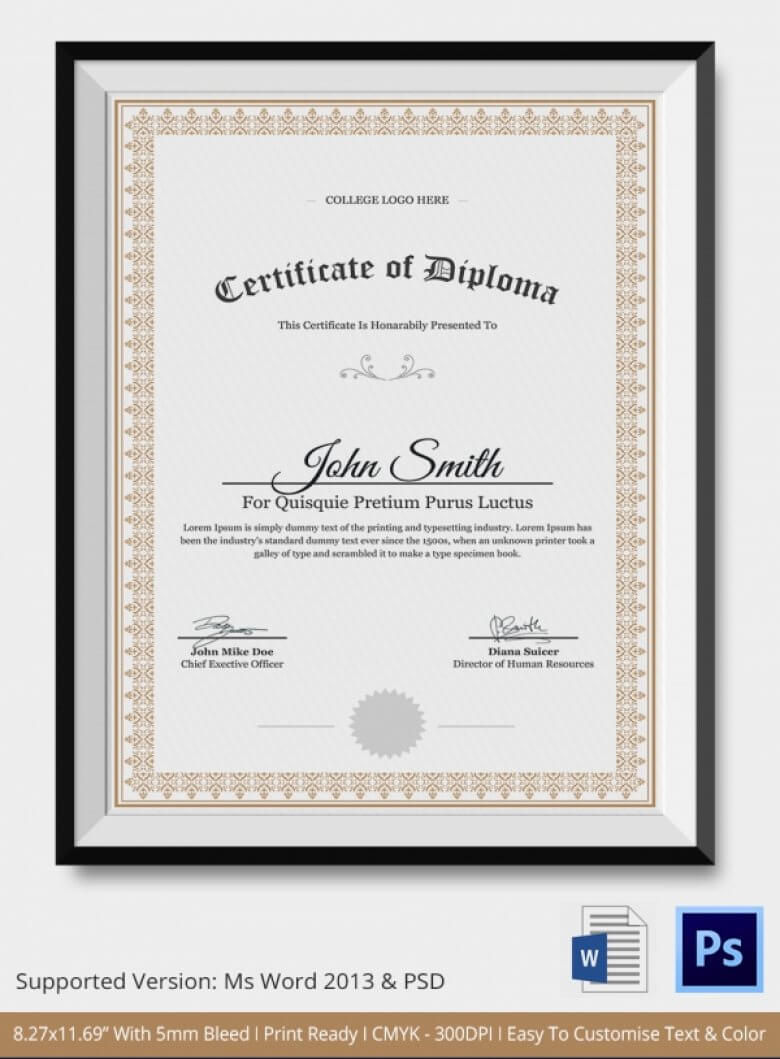 Diploma Certificate Pdf – Yatay.horizonconsulting.co Regarding Ged Certificate Template