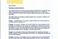 Disciplinary Hearing Outcome Letter - Transpennine Express with Investigation Report Template Disciplinary Hearing