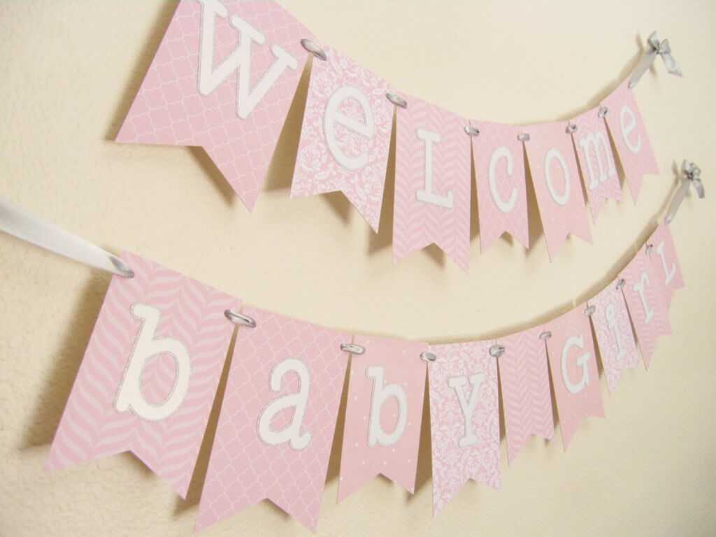 Diy Baby Shower Banner Template 7 Best Samples Templates Throughout Diy Baby Shower Banner Template