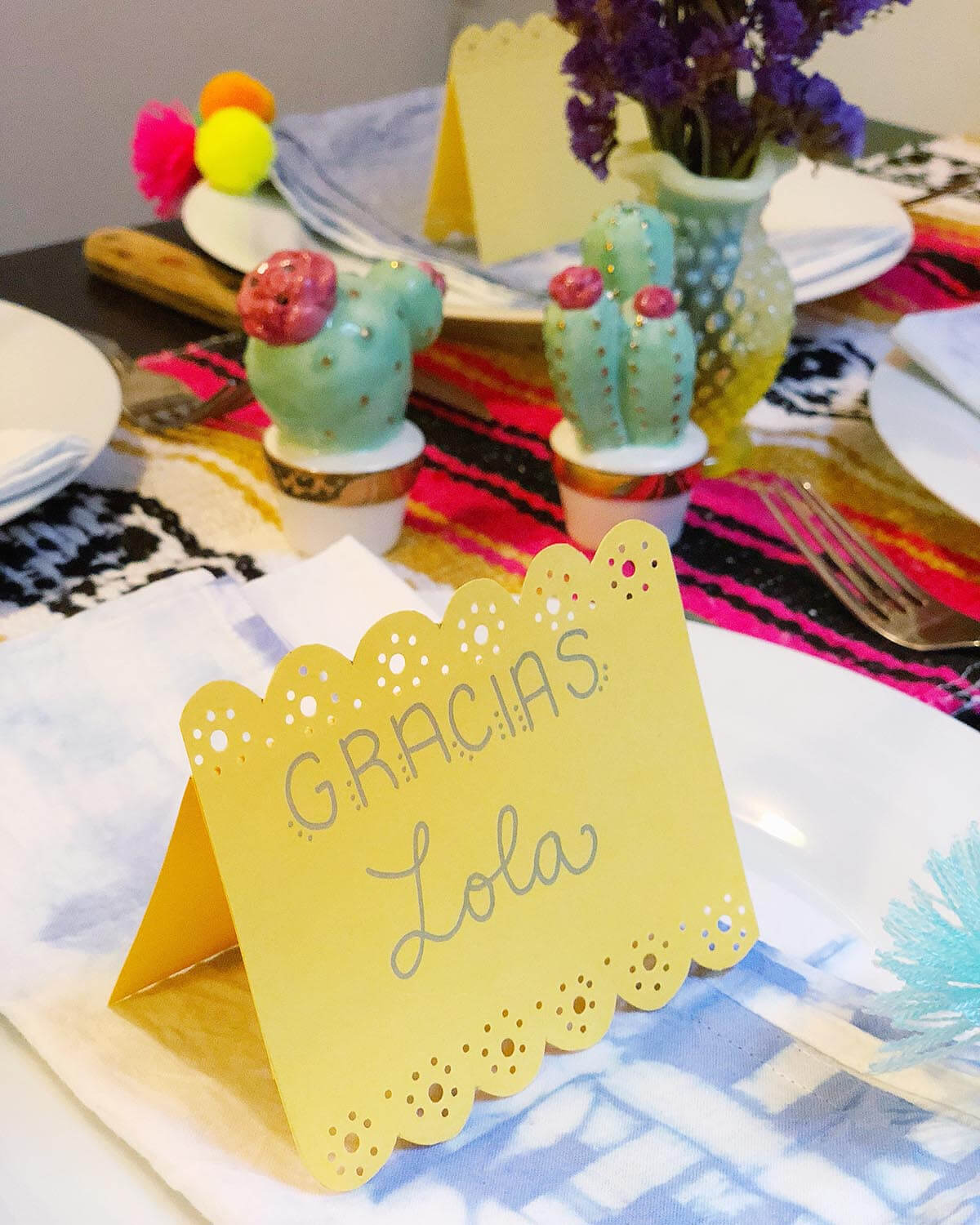 Diy Papel Picado Thanksgiving Place Cards | The Neon Tea Party For Michaels Place Card Template