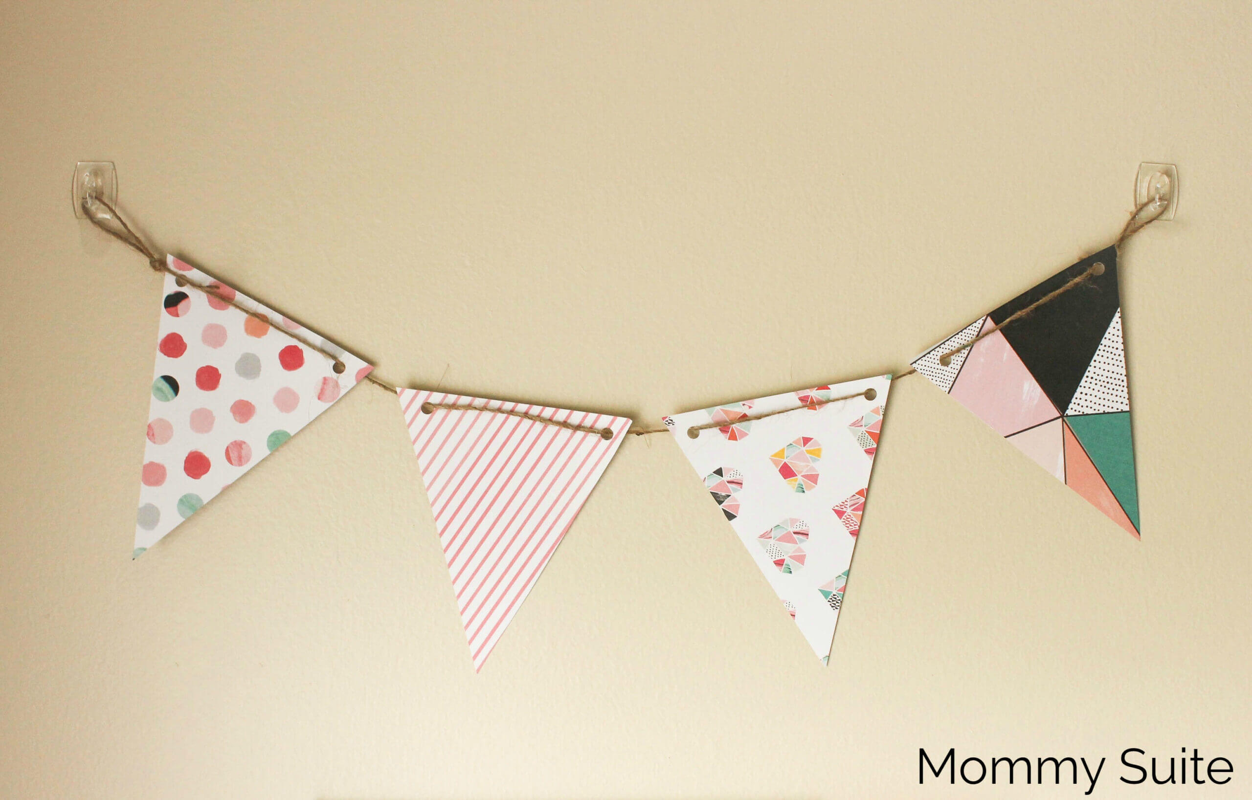 Diy Paper Pennant Banner (W/ Free Template) – Mommy Suite Pertaining To Homemade Banner Template