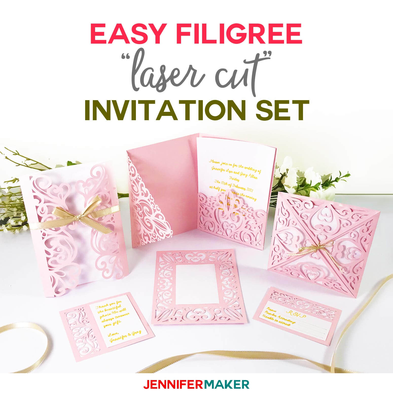 Diy Wedding Invitation Templates – Free "laser Cut" Set Intended For Free Svg Card Templates