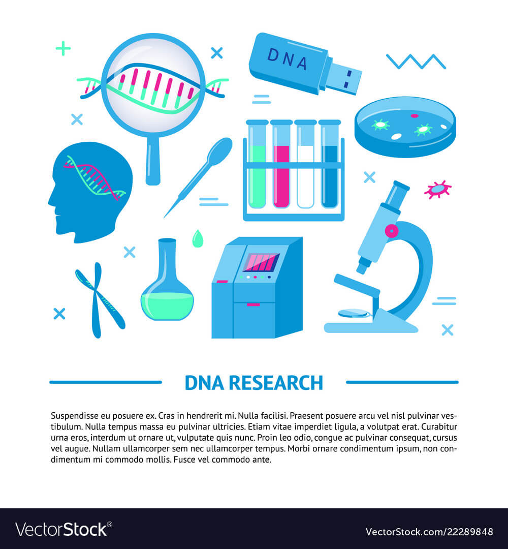 Dna Research Medical Banner Template In Flat Style Inside Medical Banner Template