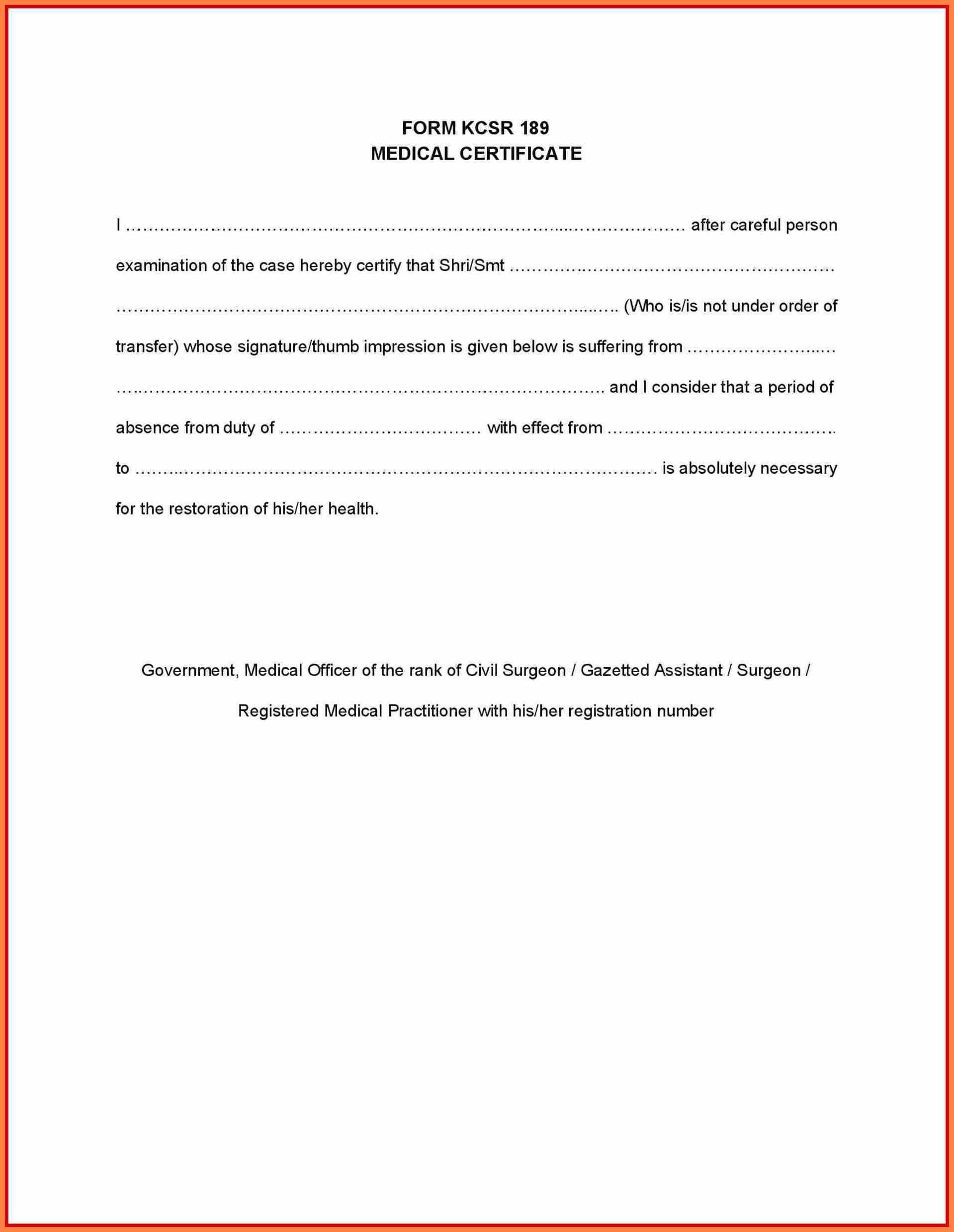 Doctor Certificate For Sick Leave Template – Yatay Pertaining To Australian Doctors Certificate Template