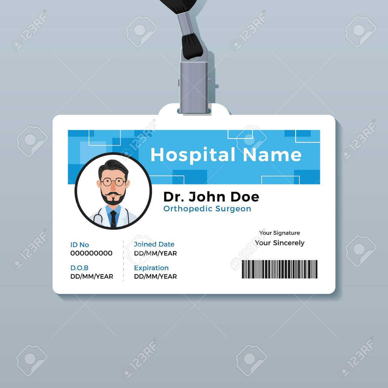 Doctor Id Badge. Medical Identity Card Template Pertaining To Doctor Id Card Template