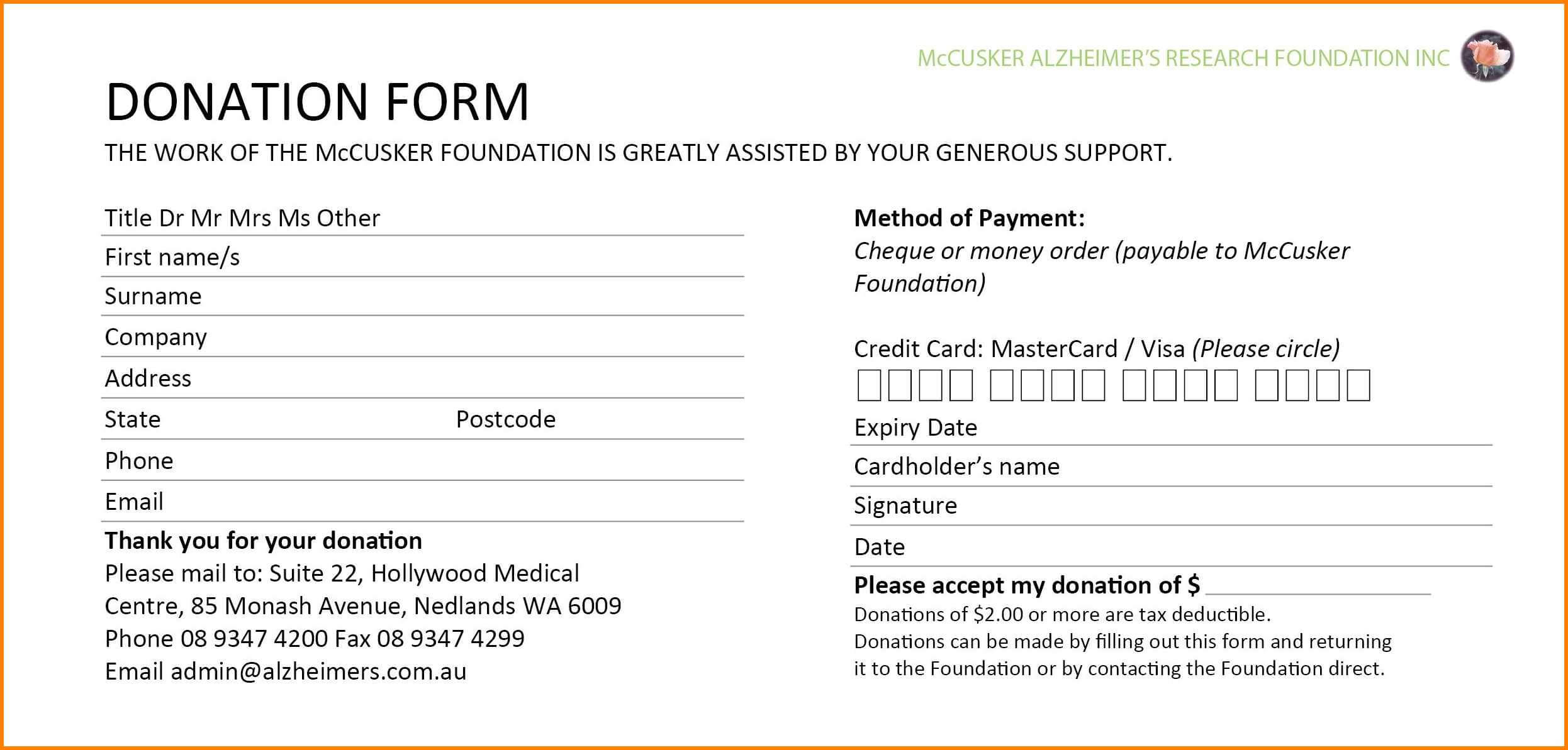 Donation Card Sample – Topa.mastersathletics.co Intended For Bio Card Template