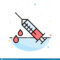 Dope, Injection, Medical, Drug Abstract Flat Color Icon With Dope Card Template
