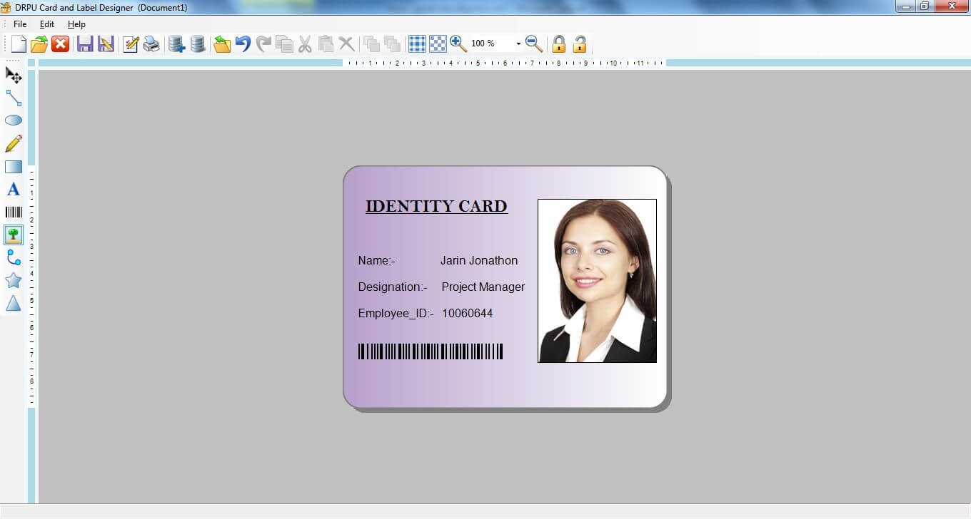 Download Drpu Id Card Design Software Software: Id Card For Faculty Id Card Template