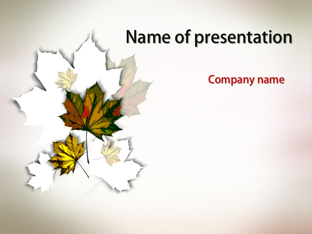 Download Free Autumn Maple Powerpoint Template For Presentation Within Free Fall Powerpoint Templates