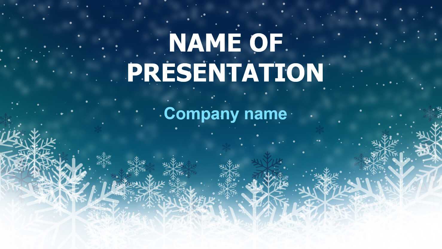 Download Free Deep Snow Powerpoint Template And Theme For Inside Snow Powerpoint Template