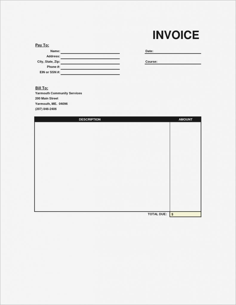 Download Invoice Template Word 2007 With Invoice Template Regarding Community Service Template Word