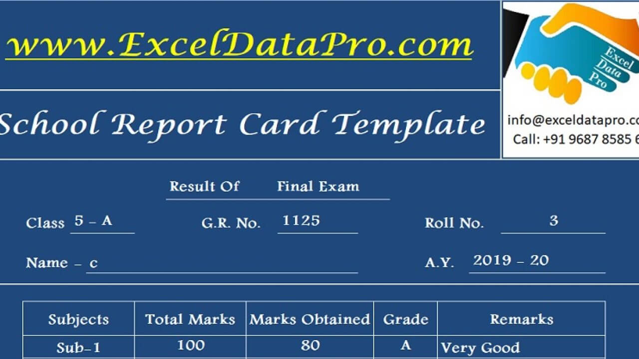 Download School Report Card And Mark Sheet Excel Template Inside Result Card Template