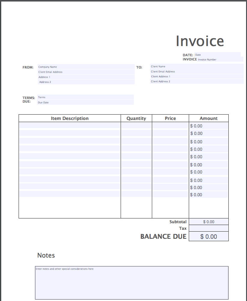 Downloadable Invoice Template – Zohre.horizonconsulting.co With Free Downloadable Invoice Template For Word