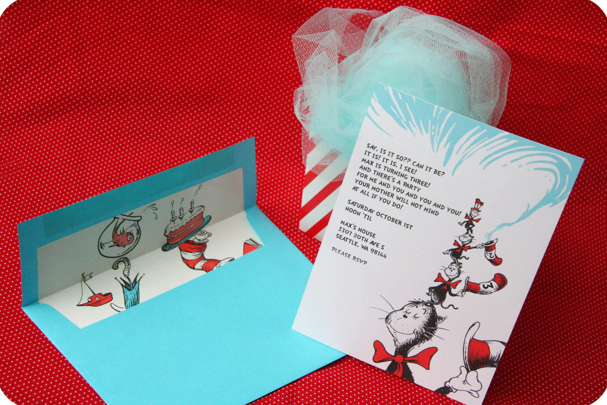 Dr. Seuss Party Series  Invites! | Regarding Dr Seuss Birthday Card Template