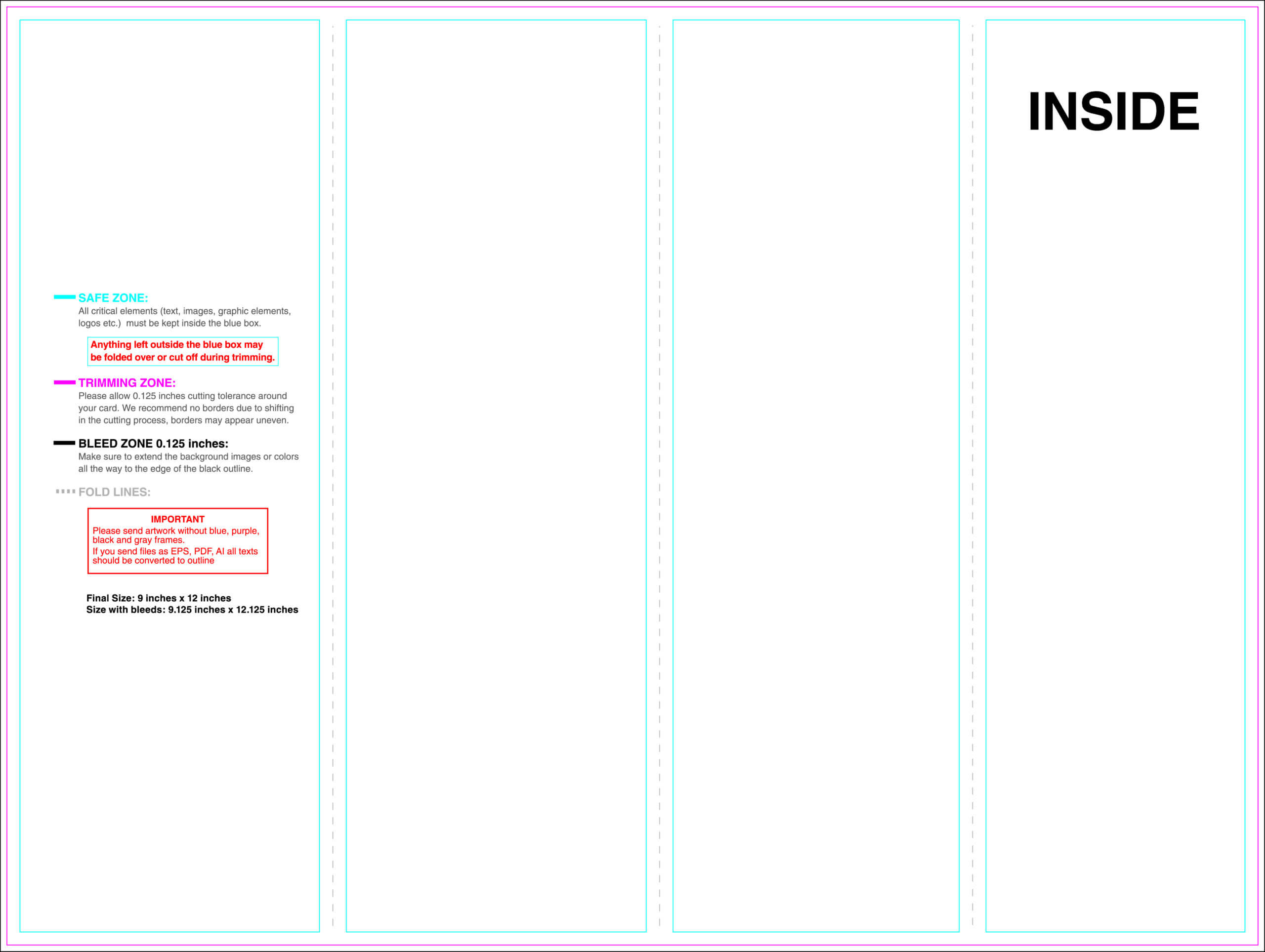 Dreaded Quad Fold Brochure Template Ideas Free 4 Panel For 4 Fold Brochure Template Word