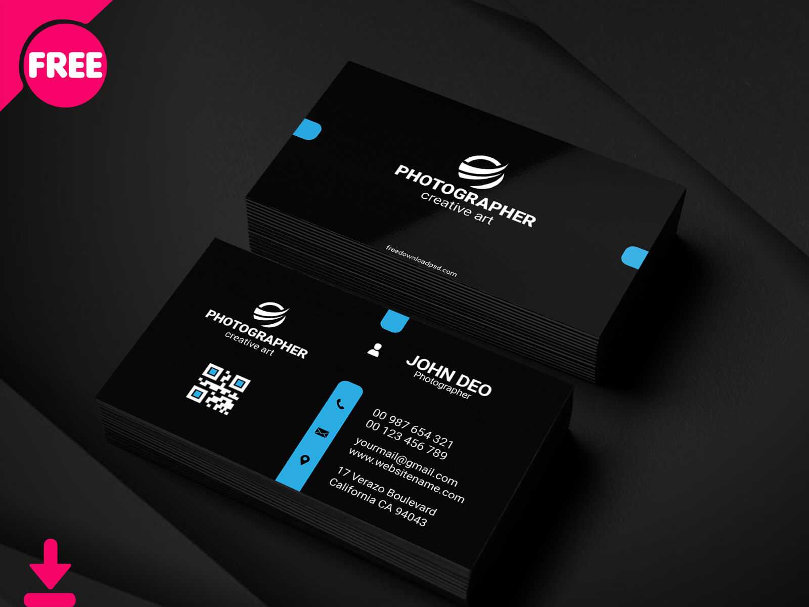 Dribbble – Free Personal Business Card Psd Template Cover Regarding Free Personal Business Card Templates