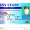 Driver License Identity Card Stock Illustration For Florida Id Card Template