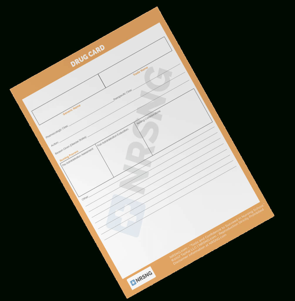 Drug Card Template | Nrsng Throughout Pharmacology Drug Card Template