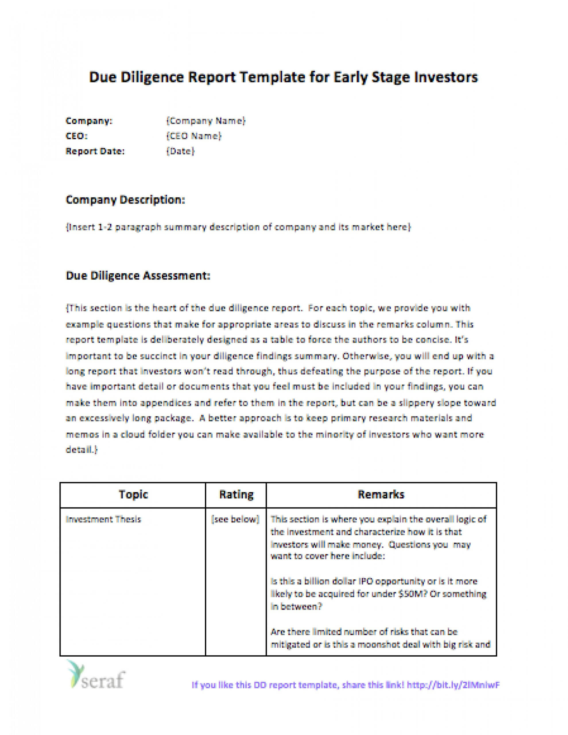 Due Diligence Report – Zohre.horizonconsulting.co Throughout Vendor Due Diligence Report Template