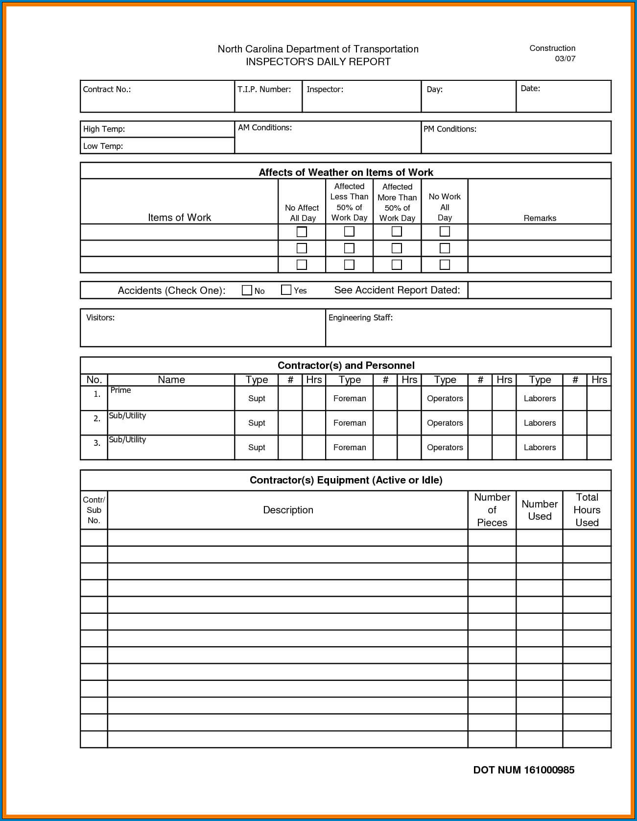 √ Free Editable Construction Daily Report Template For Construction Daily Report Template Free