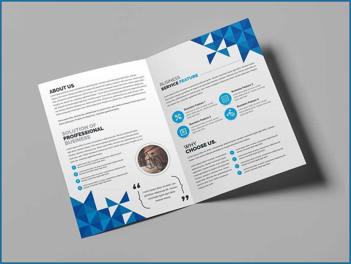 √ Free Printable Bi Fold Brochure Template | Templateral Regarding 2 Fold Brochure Template Free