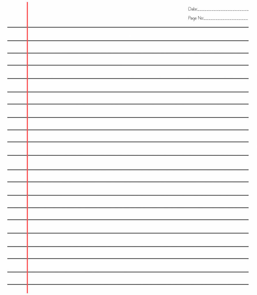 ❤️20+ Free Printable Blank Lined Paper Template In Pdf❤️ With Microsoft Word Lined Paper Template