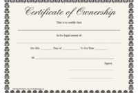 ❤️5+ Free Sample Of Certificate Of Ownership Form Template❤️ with Ownership Certificate Template