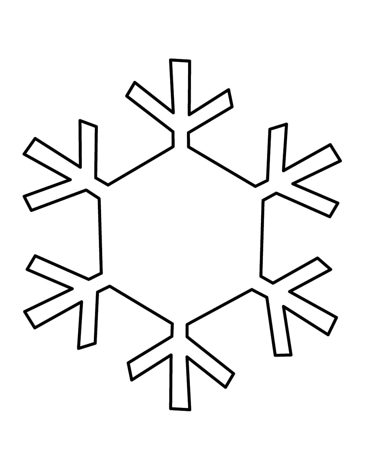 Easy Snowflake Template Snowflakes Clipart Regarding Blank Snowflake Template
