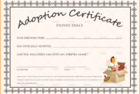 Editable Adoption Certificates Hadipalmexco Child Adoption regarding Child Adoption Certificate Template