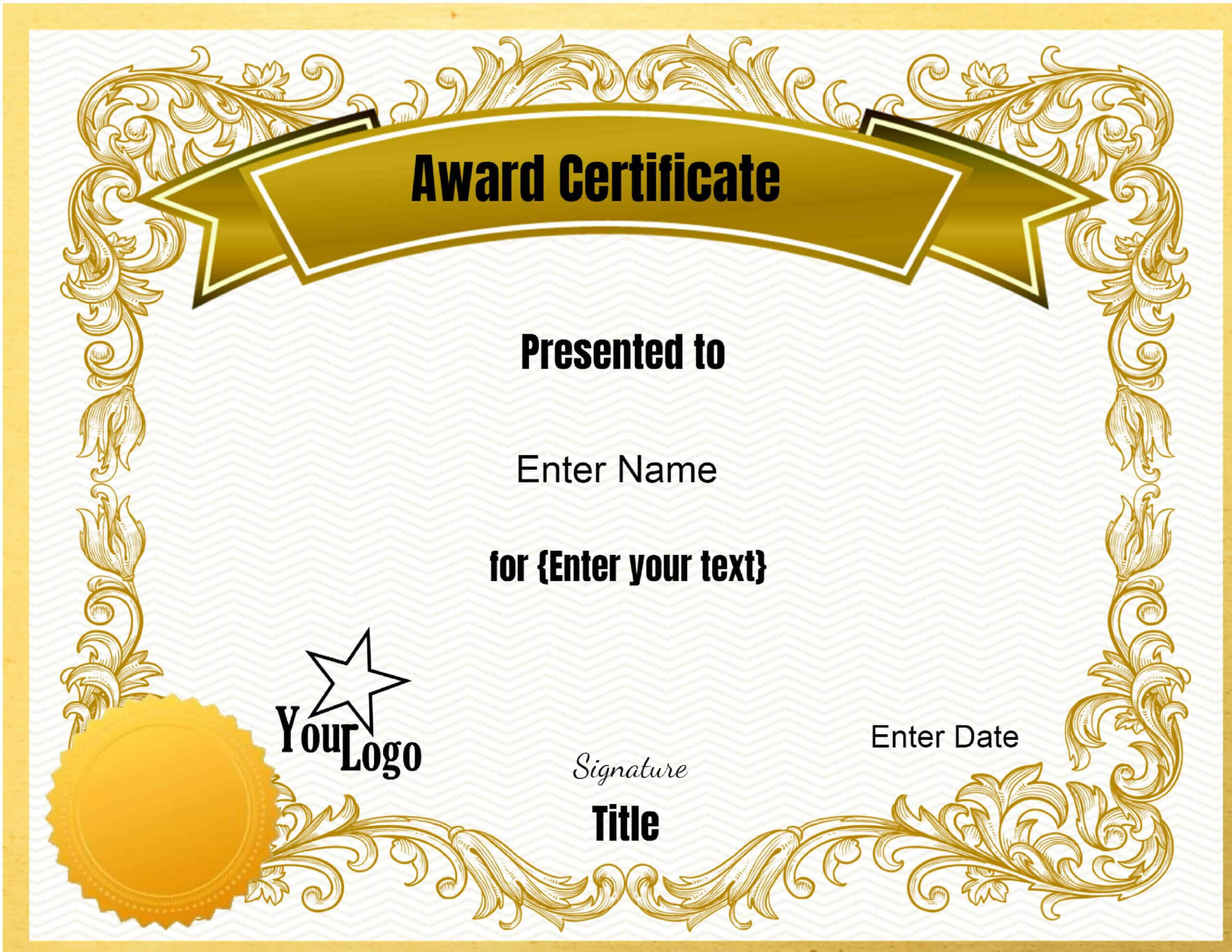 Editable Certificates – Topa.mastersathletics.co With Regard To Sample Award Certificates Templates