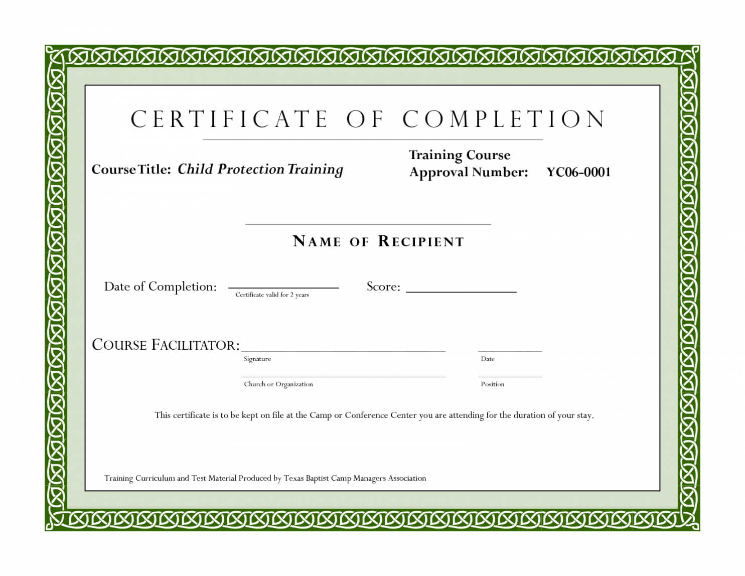 Editable Course Completion Certificate Template Certificate Intended For Continuing Education Certificate Template