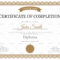 Editable High School Completion Certificate Design Template Regarding Certificate Templates For School