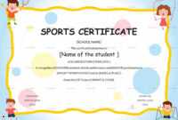 Editable Sports Day Certificate Template for Player Of The Day Certificate Template