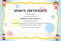 Editable Sports Day Certificate Template with Athletic Certificate Template
