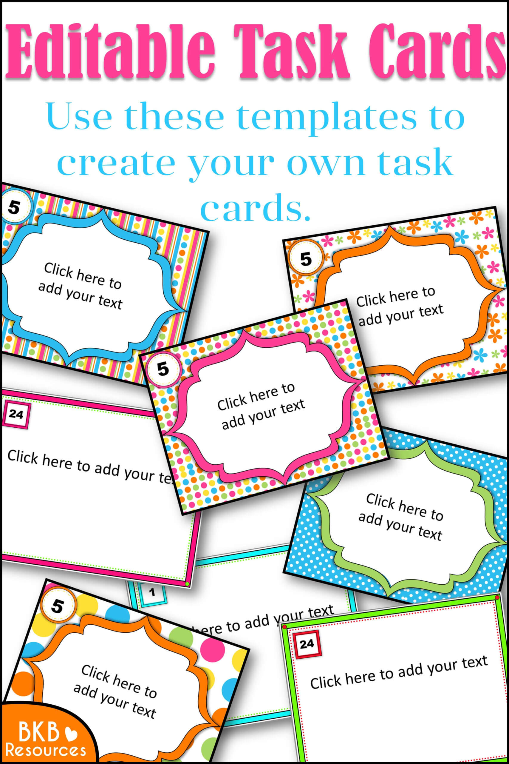 Editable Task Card Templates - Bkb Resources In Task Card Template