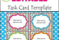 Editable Task Card Templates - Bkb Resources intended for Task Cards Template