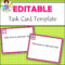 Editable Task Card Templates – Bkb Resources Regarding Task Cards Template